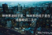 坤坤寒进桃子里，坤坤寒进桃子里在线看歌词二次亓