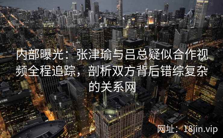 内部曝光：张津瑜与吕总疑似合作视频全程追踪，剖析双方背后错综复杂的关系网