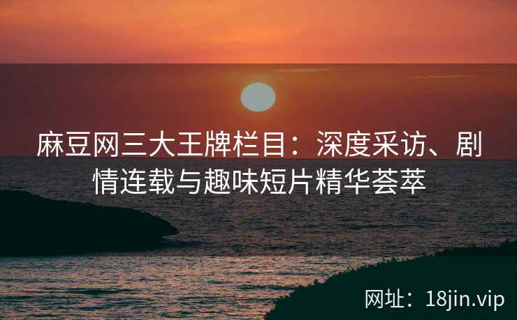 麻豆网三大王牌栏目：深度采访、剧情连载与趣味短片精华荟萃